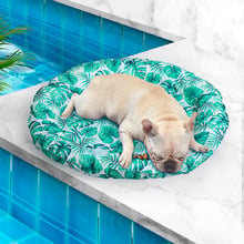 Palm Leaves Round Cooling Pet Mat